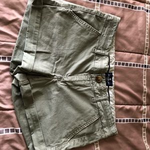 Olive green midi stretch American eagle shorts